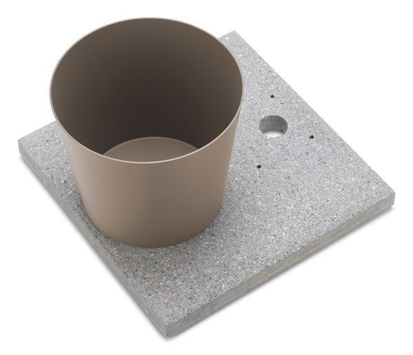 acquista Base avec Plateau pour Fontaines avec Grand Anneau 40x40x5 cm en Ciment Belfer 42/BSE/3 Tortora