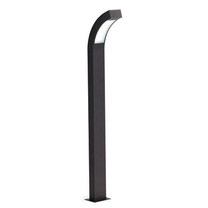 acquista Lampadaire Poteau Vertical Noir Couleur pour Extérieur Ligne Point-virgule Livos