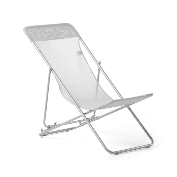 acquista Sedia Sdraio Pieghevole 83x56x90 cm in Acciaio Tessuto Textilene Beach Grigio