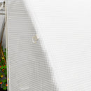 Telo per Serra 4x3x2 m con 8 Finestre Porta Avvolgibile e Bordi Interrati in PE Bianco