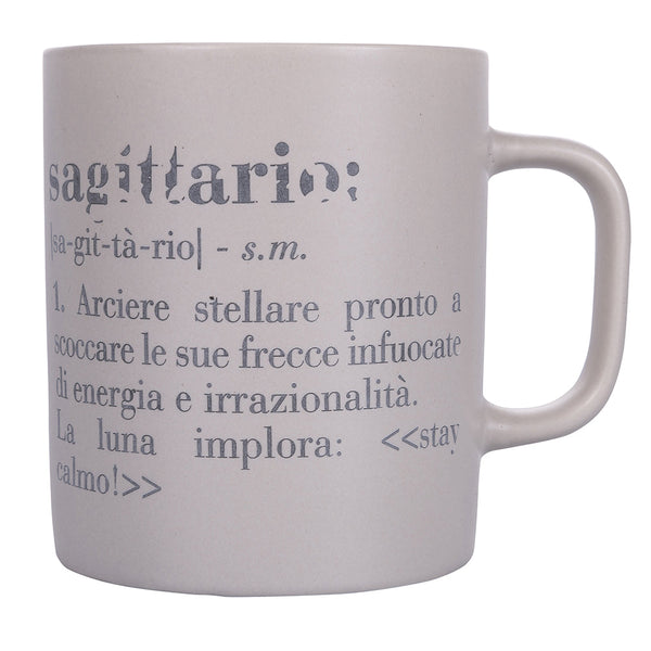 online Mug zodiaque "sagittaire" Ø8x10 cm en Bone China VdE Tivoli 1996 Beige