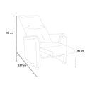 Poltrona Relax Reclinabile Manuale 75x95x103 cm in Similpelle Nero