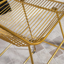 Set 2 Sgabelli Alti da Bar 53x56x110 cm in Metallo Oro
