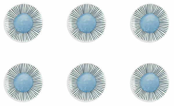 acquista Set de 6 assiettes plates Ø27x2,5 cm en porcelaine VdE Tivoli 1996 Marea Rghe