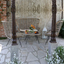 Set Salotto da Giardino 2 Poltrone Tavolino Divano in Rattan Colorado Grigio