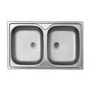 Lavello 79x50 cm Classic 170 incasso doppia vasca