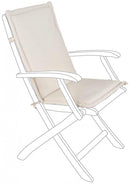 Cuscino Poly Spun Naturale Schienale Medio in Tessuto per Esterno