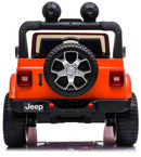 Macchina Elettrica per Bambini 12V Mp4 2 Posti con Licenza Jeep Wrangler Rubicon Arancione