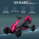 Go Kart a Pedali per Bambini 3-8 Anni 100x58x58,5 cm con Sedile Regolabile e Ruote in EVA Rosa e Nero      