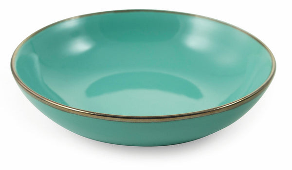 prezzo Set de 6 assiettes creuses Ø20,5x5,3 cm en grès VdE Tivoli 1996 Royal Light Acqua Marina