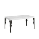 Tavolo Allungabile 120/380x90 cm Paxon Premium Bianco Frassino Gambe Antracite      