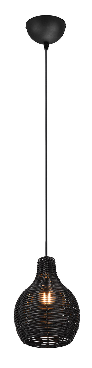 online Lampada a Sospensione da Interno Attacco E14 in Tessuto Nero