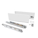 Cassetto Esterno Altezza 131 mm Profondità 500 mm in Acciaio Emuca Vertex Bianco