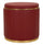 Puff con Contenitore London Rosso Ø46,5x44 cm in Pino e MDF e Spugna e Metallo e PU