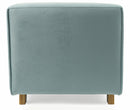 Pouf Poggiapiedi Sgabello Quadrato 47x47x42 cm in Velluto Soriani Celeste