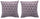 Lot de 2 coussins décoratifs 43x43x6 cm en Polyester VdE Tivoli 1996 Triangles Gris