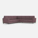 Divano Angolare 7 Posti 288x288x85 cm Yasel in Tessuto Prugna