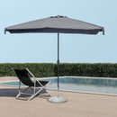Ombrellone Tondo da Giardino Ø2,7 m 6 Stecche Grigio