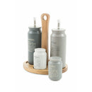 Menage Set Olio Aceto Sale e Pepe  in Gres VdE Tivoli 1996 con Stand