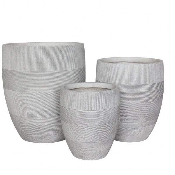 Set de 3 Vases Poppy en Fibre synthétique Beige online