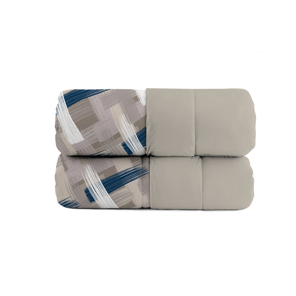 sconto Trapunta Invernale Stampata in Microfibra 200gr Double Face Pennellate Varie Misure