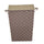 Panier à linge rectangulaire en polyester gris tourterellecm 40x30xh53