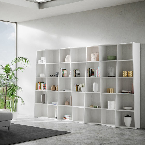online Bibliothèque Moderne Trek Frêne Blanc 7 Éléments 5 Etagères