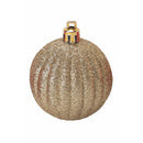 Set 20 Palle di Natale Ø6 cm in Plastica Rosso/Oro