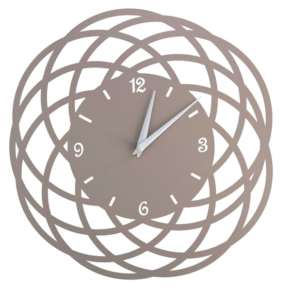 acquista Orologio da Parete Ø40xh2 cm in Metallo Tortora