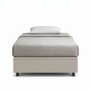 Letto Singolo Contenitore Imbottito Similpelle Tortora BoxMax Varie Misure