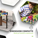 Calcio Balilla 86.5x43.5x63 cm con 2 Tabelloni Segnapunti in Legno Acciaio Inox e Plastica Multicolore      