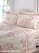 Set Lenzuola Matrimoniale Sopra Sotto e Federe in Percalle di Cotone Garrini Michelle Azzurro