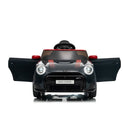 Macchina Elettrica per Bambini Licenza Ufficiale Mini Cooper S Cabrio 12V Sedili in Pelle e Telecomando Nero