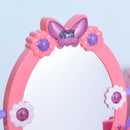 Postazione Trucco Specchiera Giocattolo per Bambini con Sgabello   Rosa