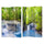 Paravent 3 panneaux 120,6x2,5xh180 cm Imprimé cascade vert/bleu