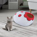 Cuccia per Gatti in Lana Bianco e Rosso Ø35x20 cm 