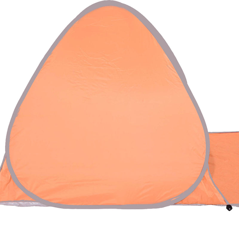 Tenda da Spiaggia Pop Up 200x150x119 cm Protezione UV 30+ e Borsa di Trasporto Arancione   