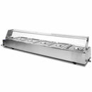 Espositore a Bagnomaria per Ristoranti Pizzerie con 5 Vaschette in Acciaio Inox