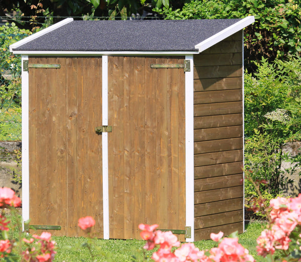 Abris de Jardin en Bois pour Outils 149x84x172 cm avec 2 Portes Naturel Ecla sconto