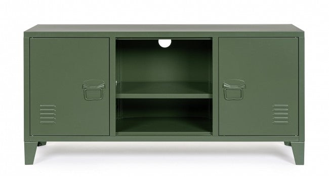 Mobile TV con 2 Ante 40x120,5x58,5 cm Cambridge in Acciaio Verde