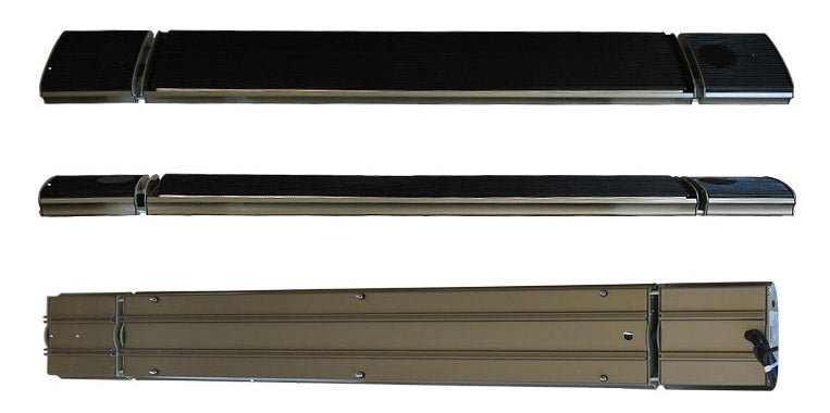 Stufa Elettrica ad Infrarossi da Parete Soffitto 97x18,9x6,7 cm 1000W con Altoparlanti Bluetooth Nero