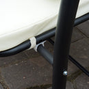 Dondolo da Giardino 3 Posti con Schienale Reclinabile e Cuscini 