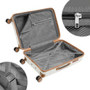 Set 3 Valigie Rigide 90-59-38L Ruote Easy Roll con Manico Telescopico in ABS Bianco      