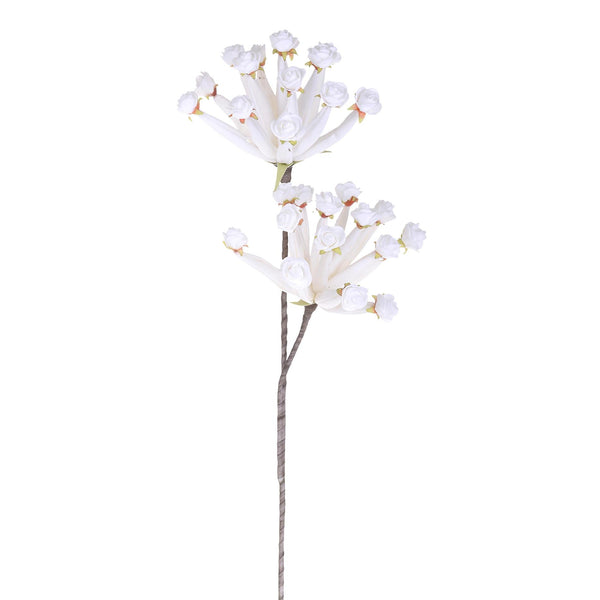online Lot de 3 Caplume géante composé de 2 fleurs artificielles hauteur 90 cm blanc