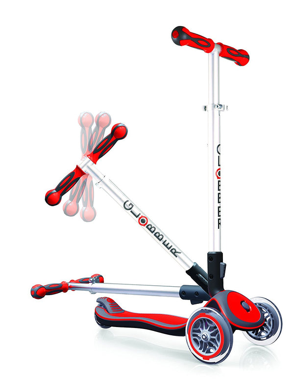 Trottinette 3 Roues Télescopique et Pliable Max 50Kg Globber Elite Rouge sconto