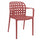 Chaise de jardin Sharon 58x57,5x82,5 h cm en polypropylène rouge