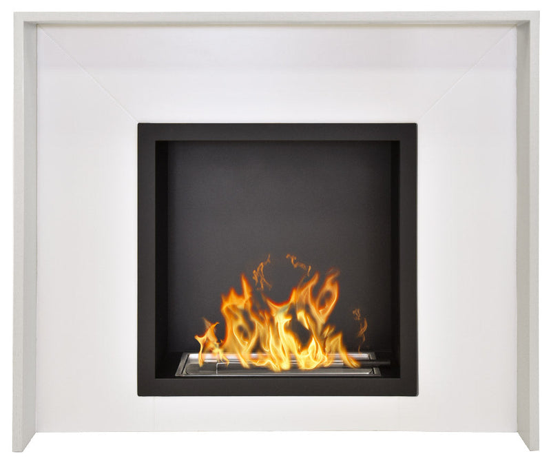 Camino a Bioetanolo da Pavimento 110x94x35 cm Roxana Tortora e Bianco