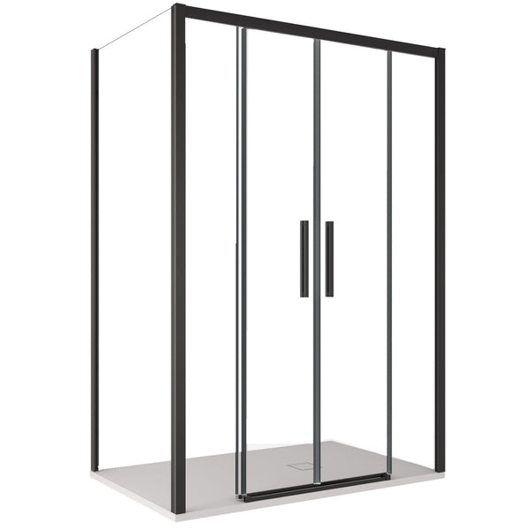 sconto Cabine de Douche d'Angle 70x160 cm 2 Portes Coulissantes en Cristal Transparent Bonussi Eliane Différentes Tailles