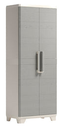 Armadio Portascope da Esterno 3 Ripiani 68x39x182H cm in Plastica Keter Wood Grain Beige