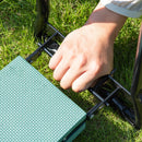 Inginocchiatoio da Giardino Pieghevole in Acciaio con Cuscinetto in Gommapiuma 58x28x49 cm 